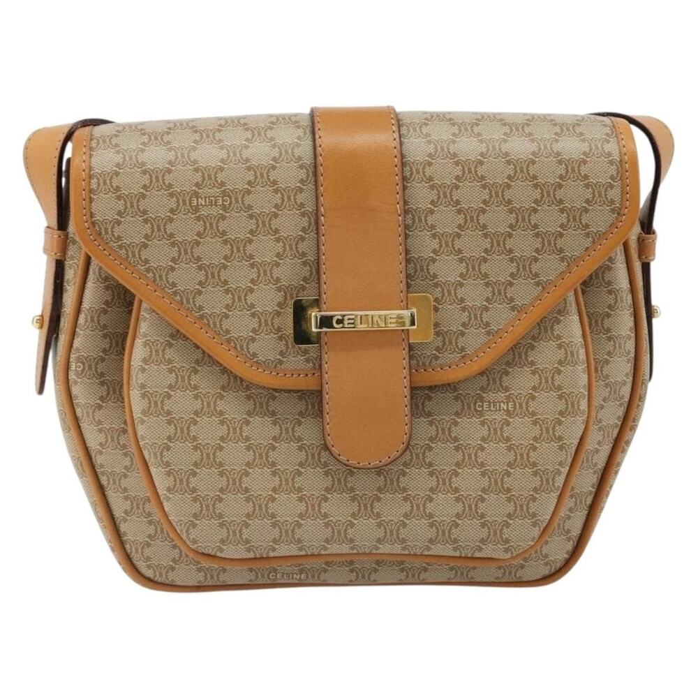 Celine Macadam Shoulder Bag Beige